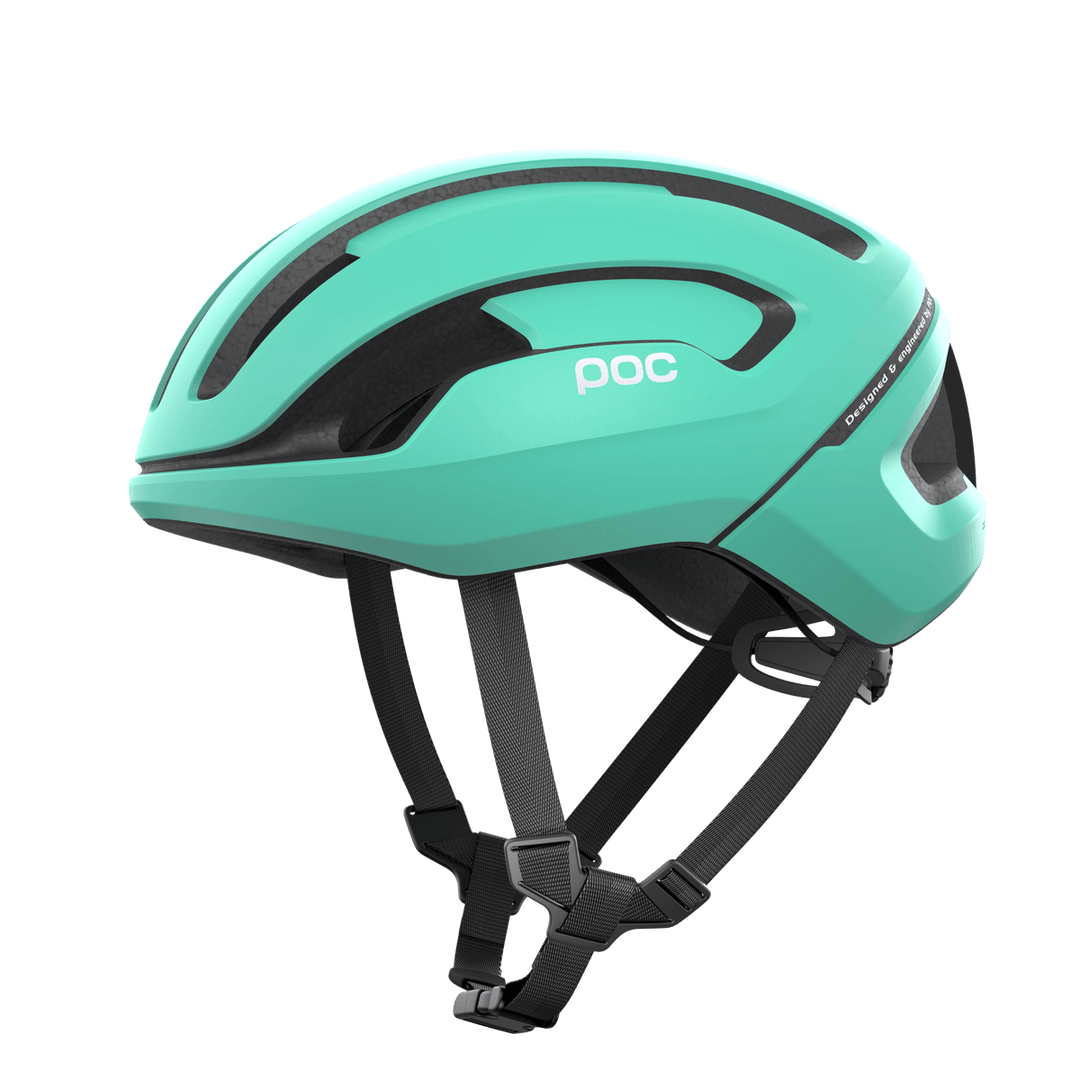POC Omne Air Spin Road Cycling Helmet (Uranium Black/Fluorite Green Matt) - BUMSONTHESADDLE