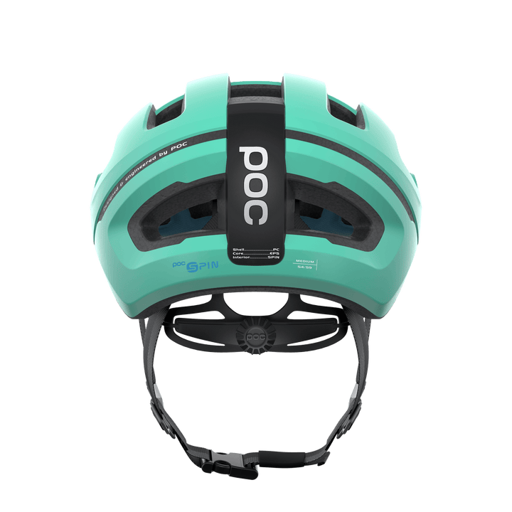 POC Omne Air Spin Road Cycling Helmet (Uranium Black/Fluorite Green Matt) - BUMSONTHESADDLE
