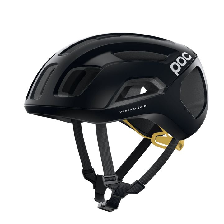 POC Ventral Air Spin Road Cycling Helmet (Uranium Black/Sulphur Yellow Matt) - BUMSONTHESADDLE