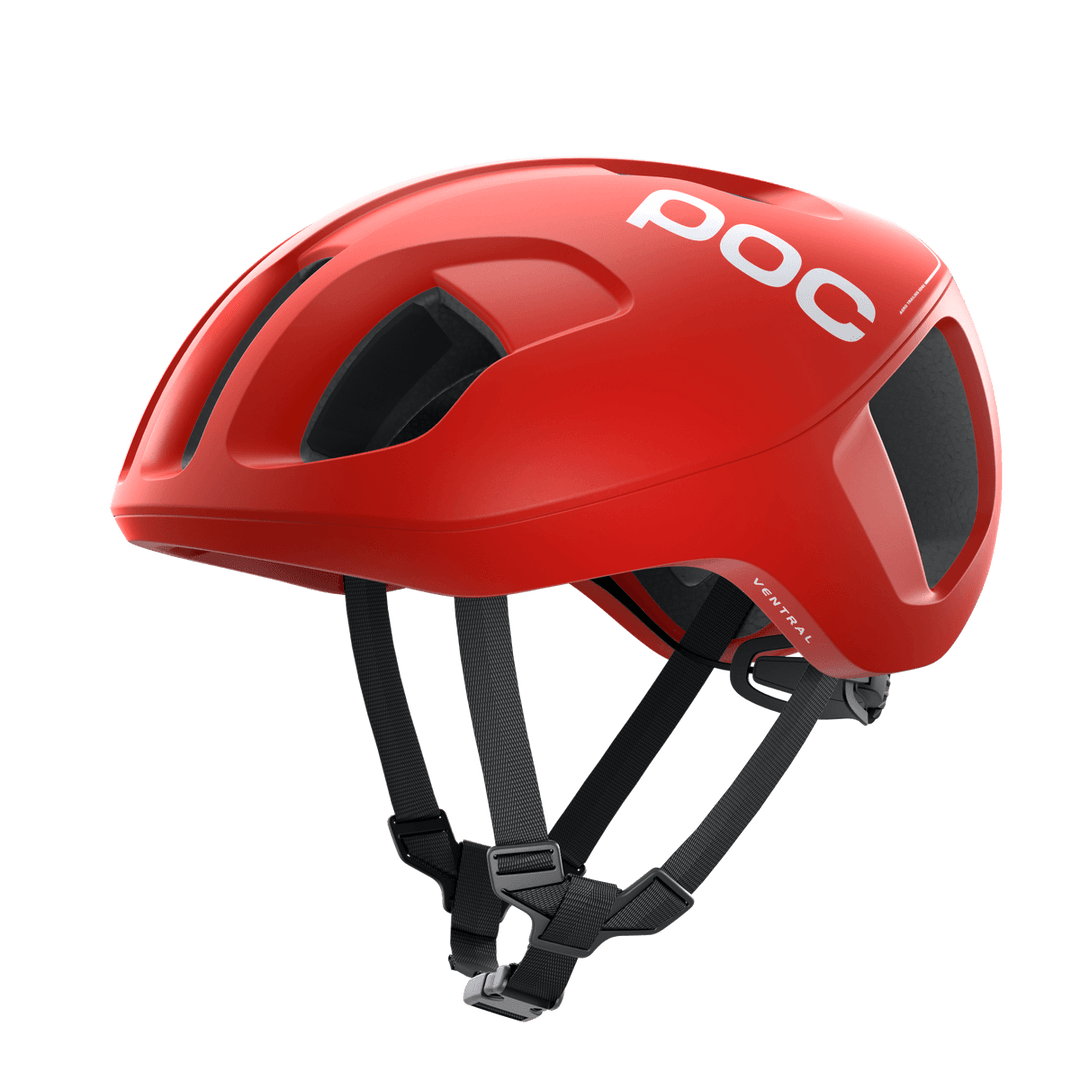 POC Ventral Spin Road Cycling Helmet (Prismane Red) - BUMSONTHESADDLE
