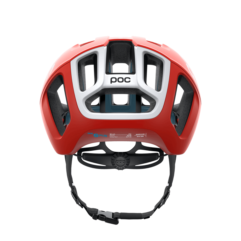 POC Ventral Spin Road Cycling Helmet (Prismane Red) - BUMSONTHESADDLE