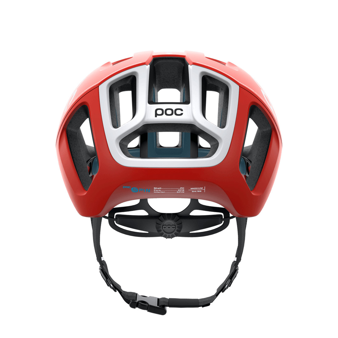 POC Ventral Spin Road Cycling Helmet (Prismane Red) - BUMSONTHESADDLE