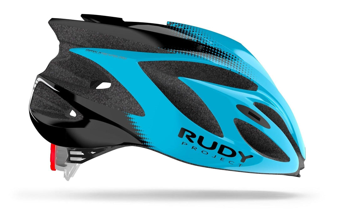 Rudy Project Rush Road Cycling Helmet (Azur/Black-Shiny) - BUMSONTHESADDLE