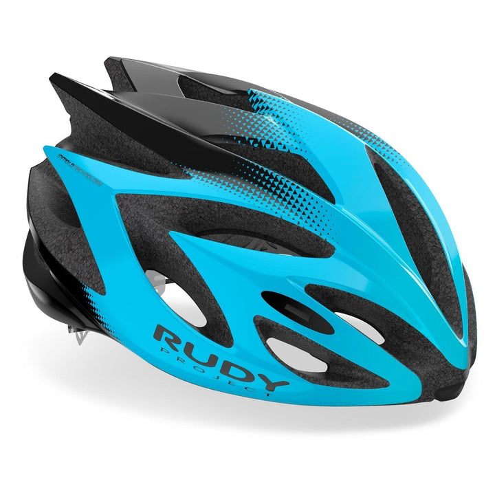 Rudy Project Rush Road Cycling Helmet (Azur/Black-Shiny) - BUMSONTHESADDLE