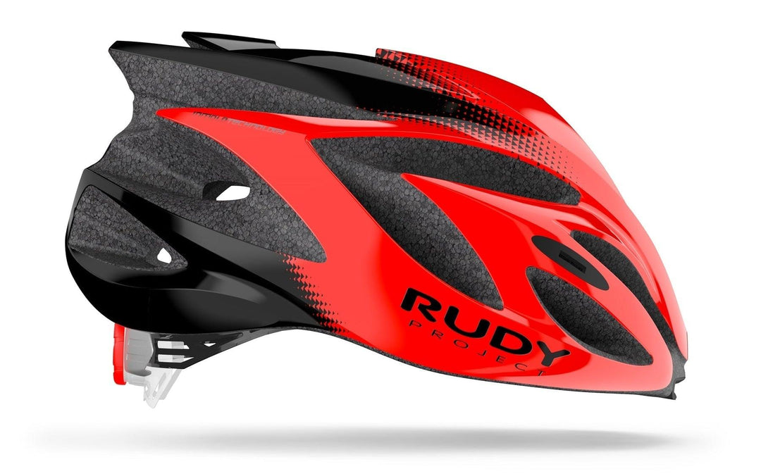 Rudy Project Rush Road Cycling Helmet (Red/Black-Shiny) - BUMSONTHESADDLE