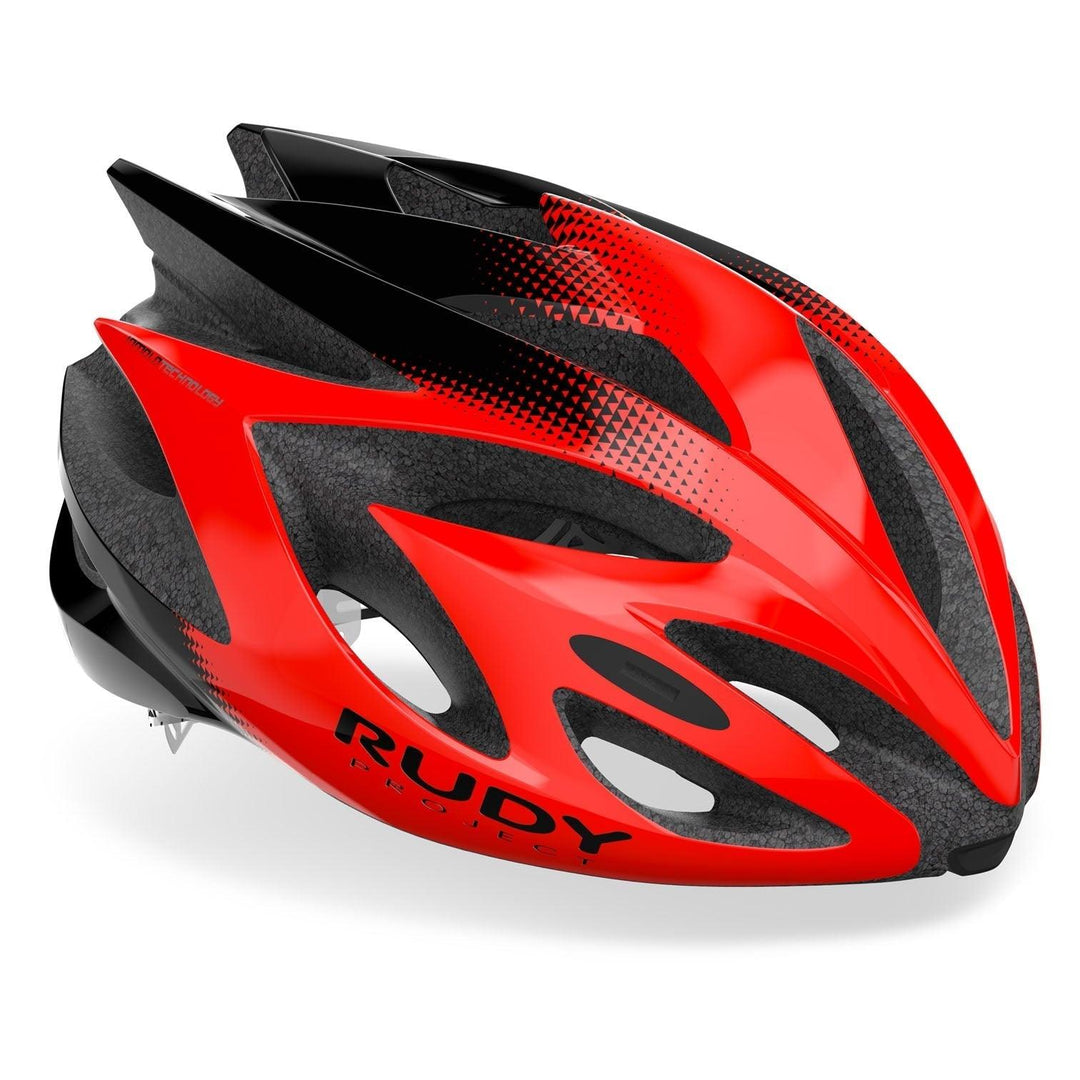 Rudy Project Rush Road Cycling Helmet (Red/Black-Shiny) - BUMSONTHESADDLE