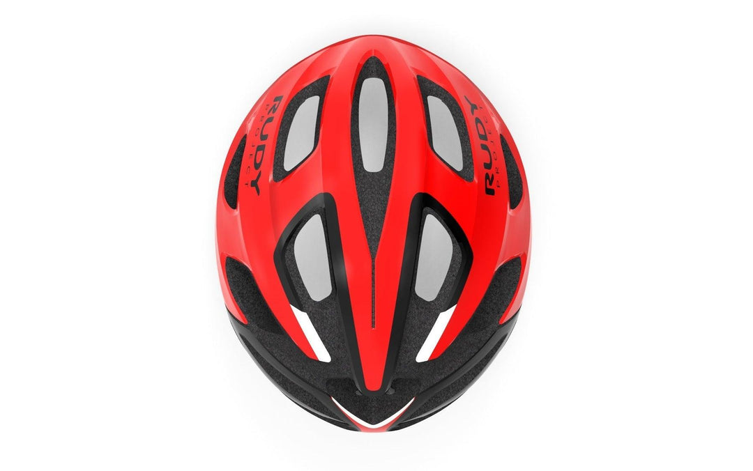 Rudy Project Strym Road Cycling Helmet (Red-Shiny) - BUMSONTHESADDLE