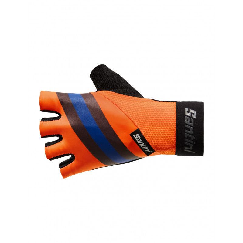 Santini Bengal Gel Unisex Cycling Gloves (Flashy Orange) - BUMSONTHESADDLE