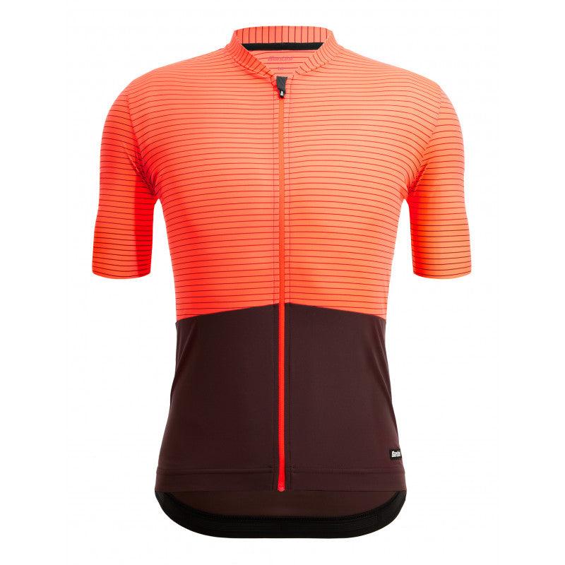 Santini Colore Riga Mens Cycling Jersey (Orange) - BUMSONTHESADDLE