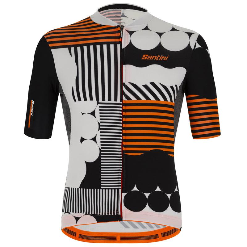 SantiniI Delta Optic Mens Cycling Jersey (Bianco) - BUMSONTHESADDLE