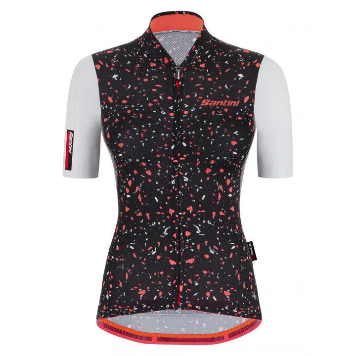 Santini Delta Pietra Womens Cycling Jersey (Black) - BUMSONTHESADDLE