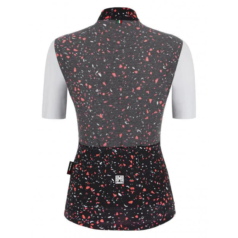Santini Delta Pietra Womens Cycling Jersey (Black) - BUMSONTHESADDLE