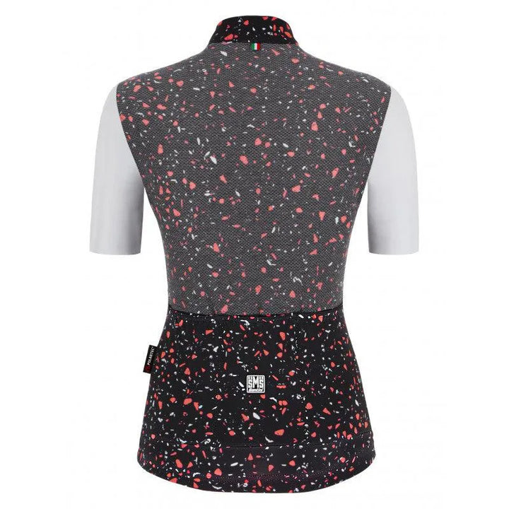 Santini Delta Pietra Womens Cycling Jersey (Black) - BUMSONTHESADDLE