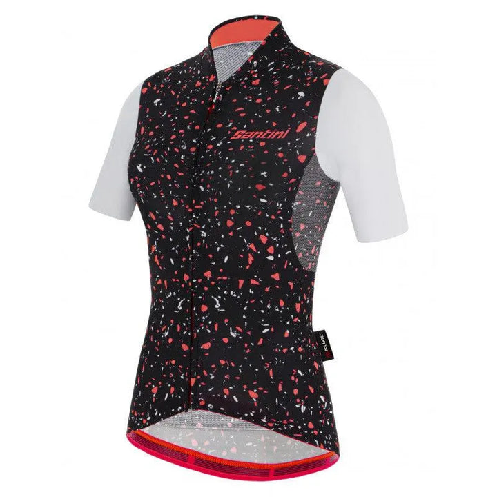 Santini Delta Pietra Womens Cycling Jersey (Black) - BUMSONTHESADDLE