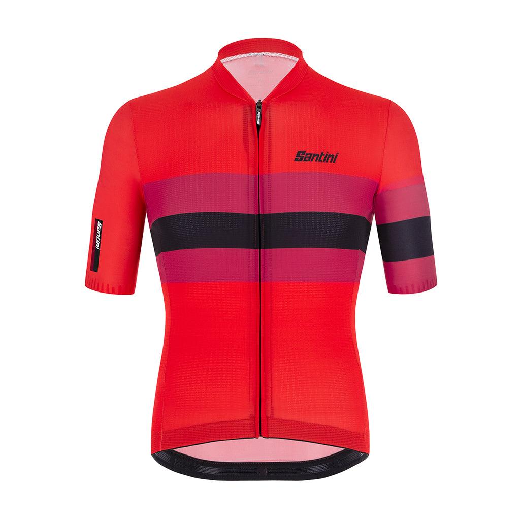 Santini Eco Sleek Bengal Mens Cycling Jersey (Red) - BUMSONTHESADDLE