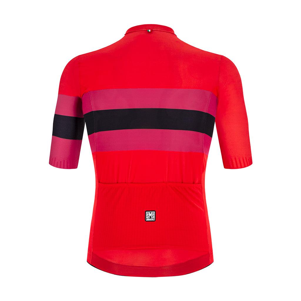 Santini Eco Sleek Bengal Mens Cycling Jersey (Red) - BUMSONTHESADDLE