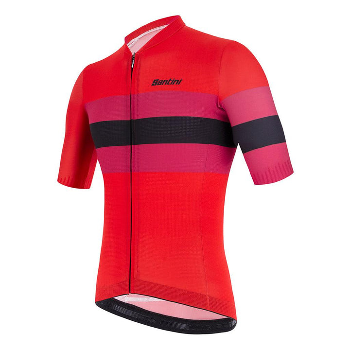 Santini Eco Sleek Bengal Mens Cycling Jersey (Red) - BUMSONTHESADDLE