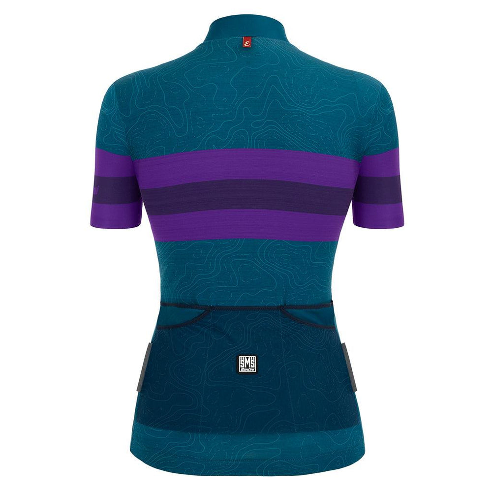 Santini Eroica Opera Womens Cycling Jersey (Teal) - BUMSONTHESADDLE