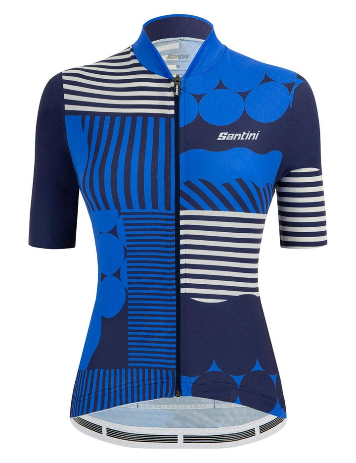 Santini Giada Optic Womens Cycling Jersey (Blue) - BUMSONTHESADDLE