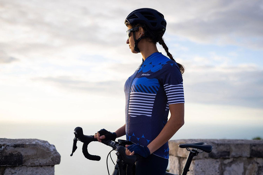 Helmet Womens Road Cycling Jersey Santini Giada Optic Women's