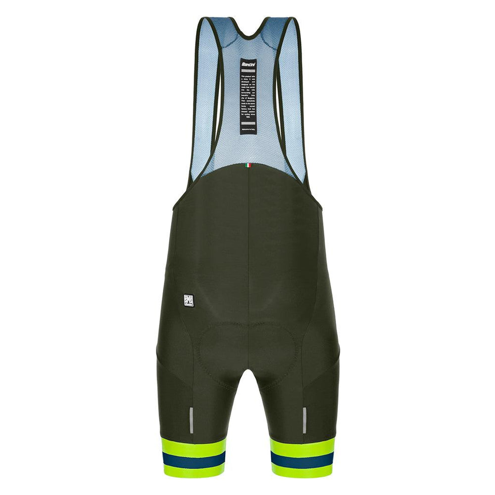 Santini Karma Kinetic Mens Cycling Bibshorts (Military Green) - BUMSONTHESADDLE