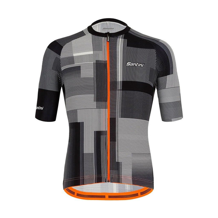 Santini Karma Kinetic Mens Cycling Jersey (White) - BUMSONTHESADDLE