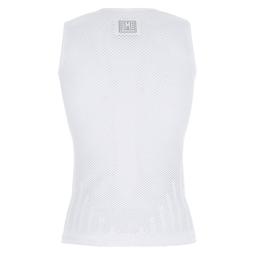 Santini Mesh Mens Cycling Baselayer (White) - BUMSONTHESADDLE