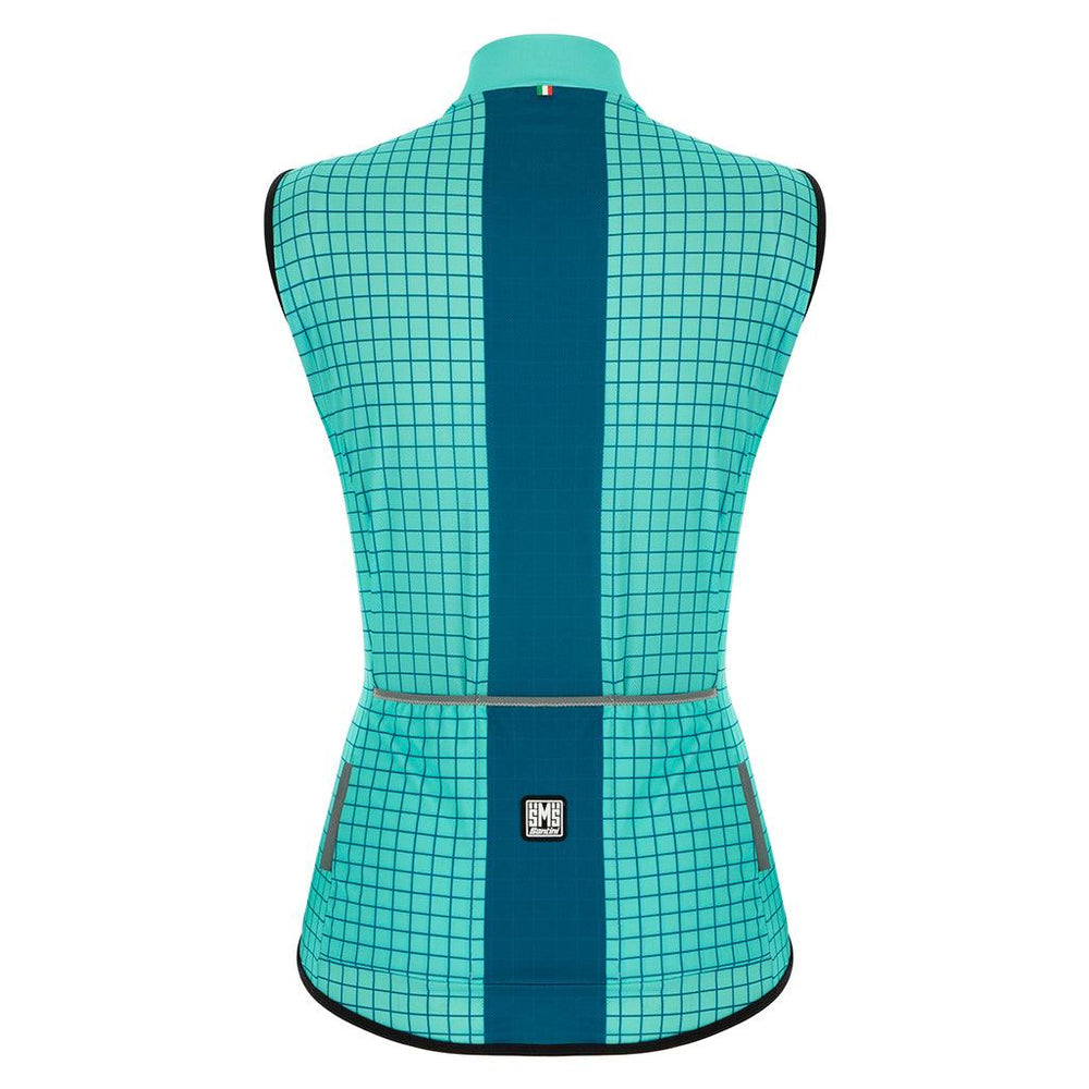 Santini Nebula Women Vest (Aqua) - BUMSONTHESADDLE