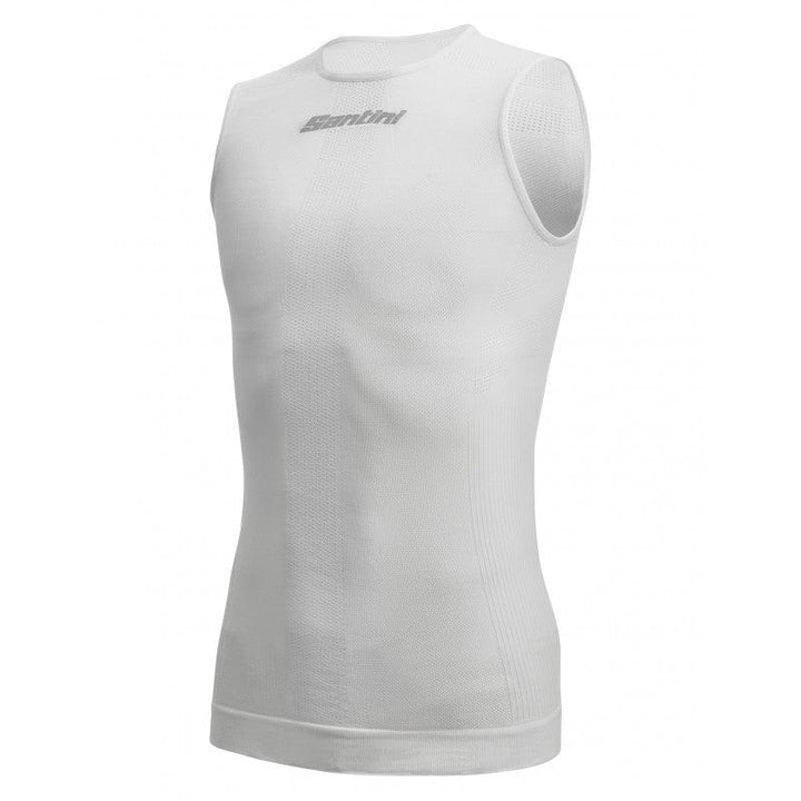Santini Rete Mens Cycling Baselayer (White) - BUMSONTHESADDLE