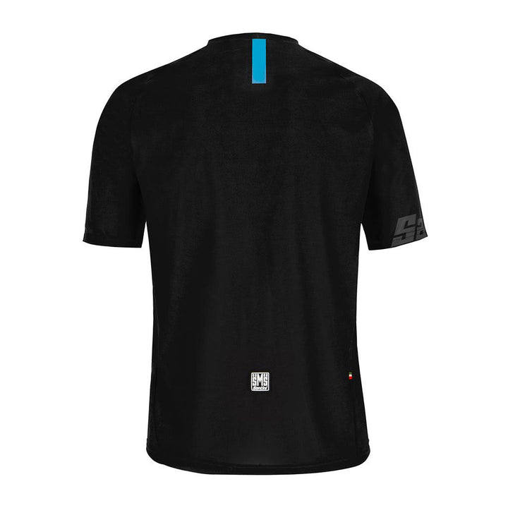 Santini Sasso MTB Mens Cycling Jersey (Black/Turquoise) - BUMSONTHESADDLE