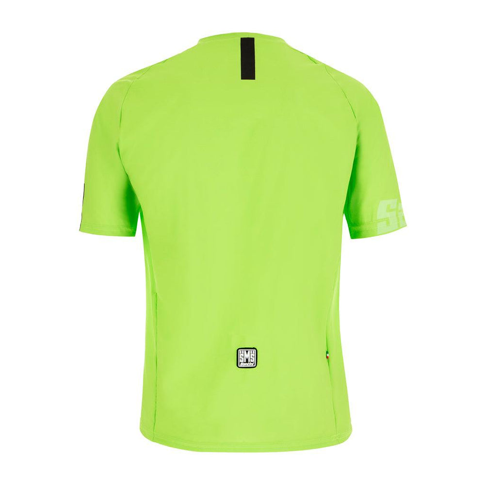 Santini Sasso MTB Mens Cycling Jersey (Fluo Green) - BUMSONTHESADDLE