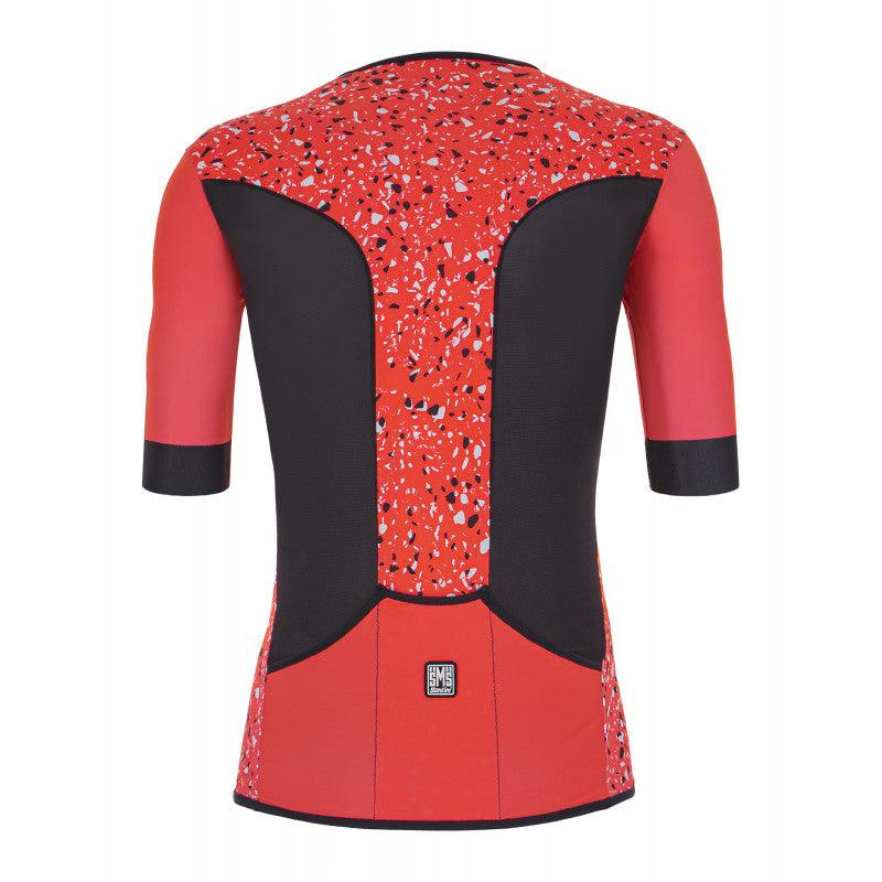 Santini Sleek Pietra Aero Mens Triathlon Jersey (Granatina) - BUMSONTHESADDLE