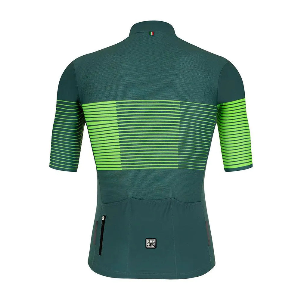 Santini Tono Freccia Mens Cycling Jersey (Green) - BUMSONTHESADDLE