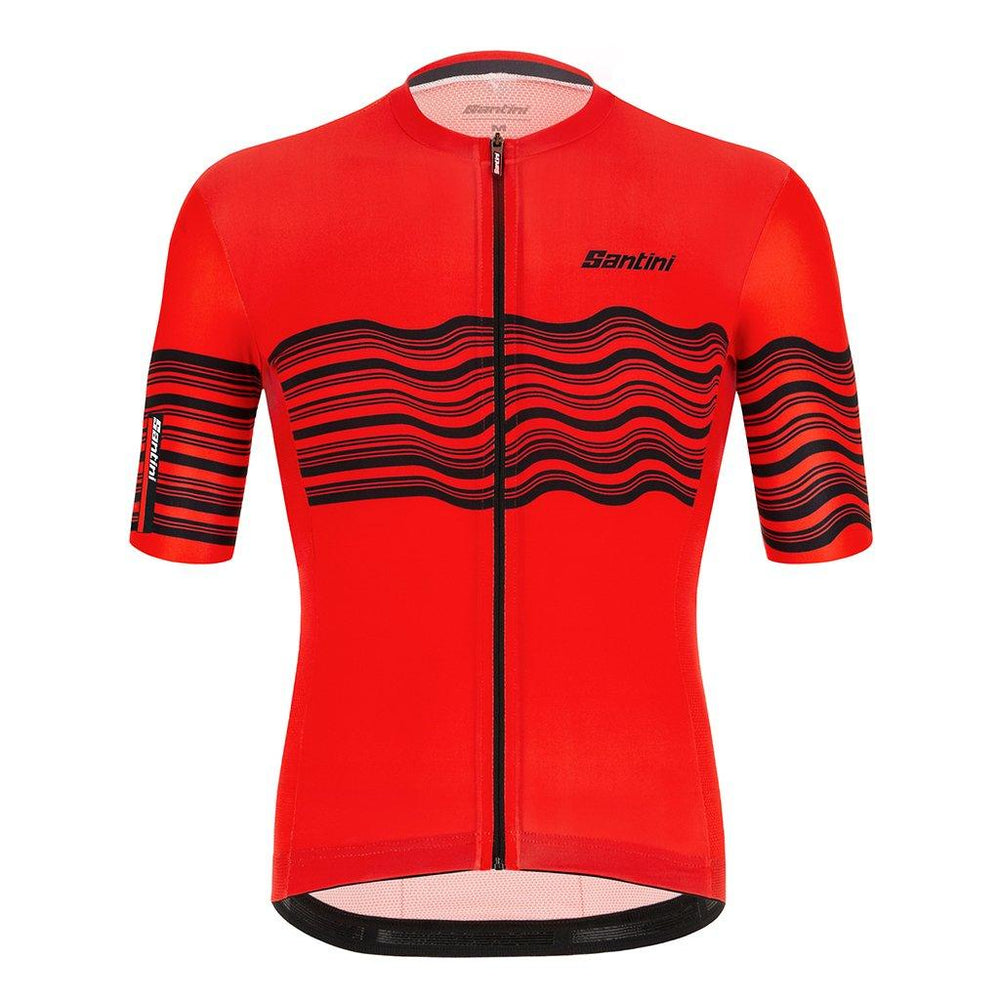Santini Tono Profilo Mens Cycling Jersey (Red) - BUMSONTHESADDLE