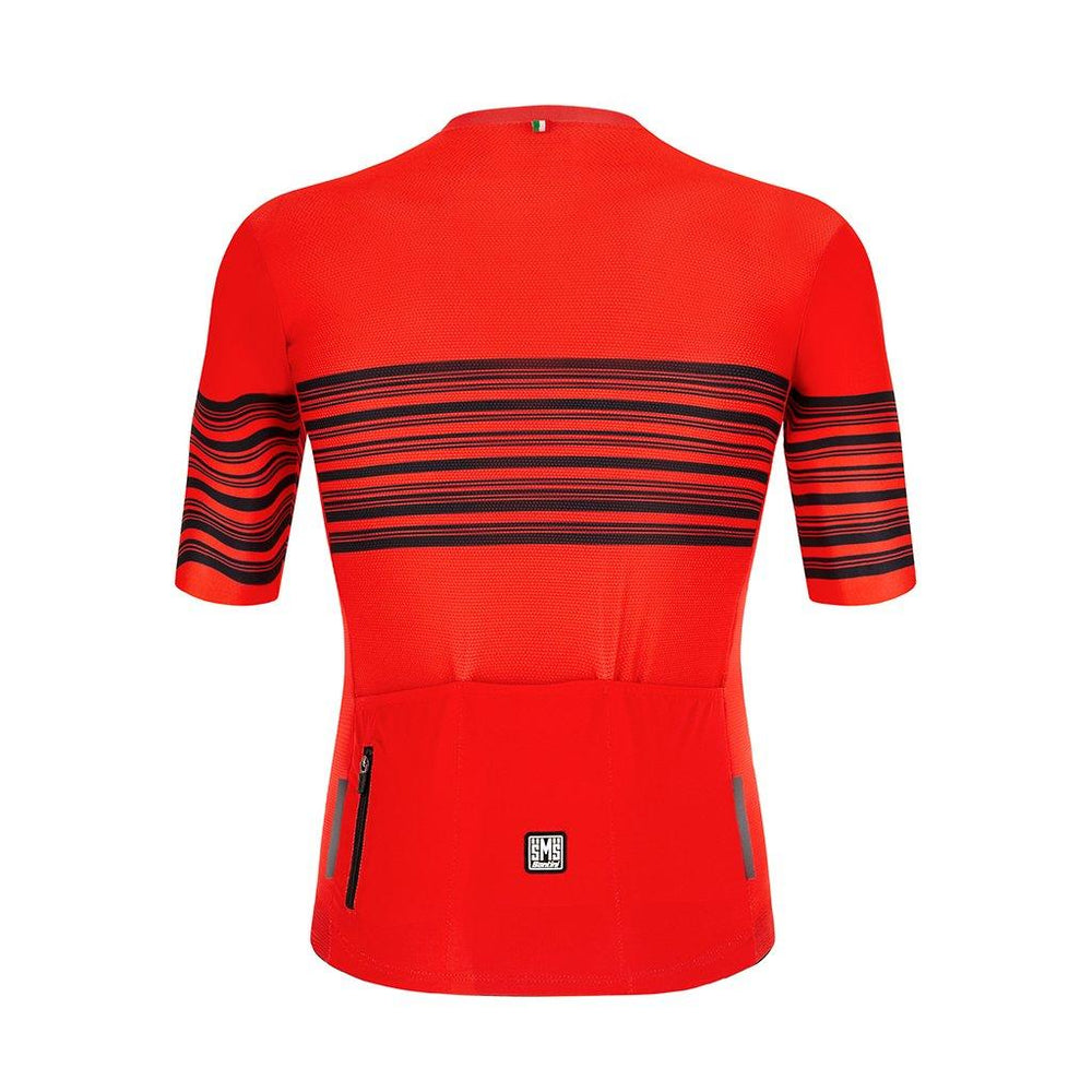 Santini Tono Profilo Mens Cycling Jersey (Red) - BUMSONTHESADDLE
