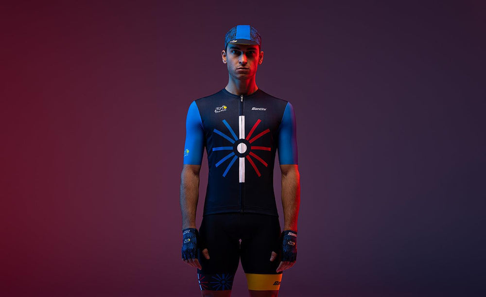 Santini Tour De France Trionfo Mens Cycling Jersey (Print) - BUMSONTHESADDLE