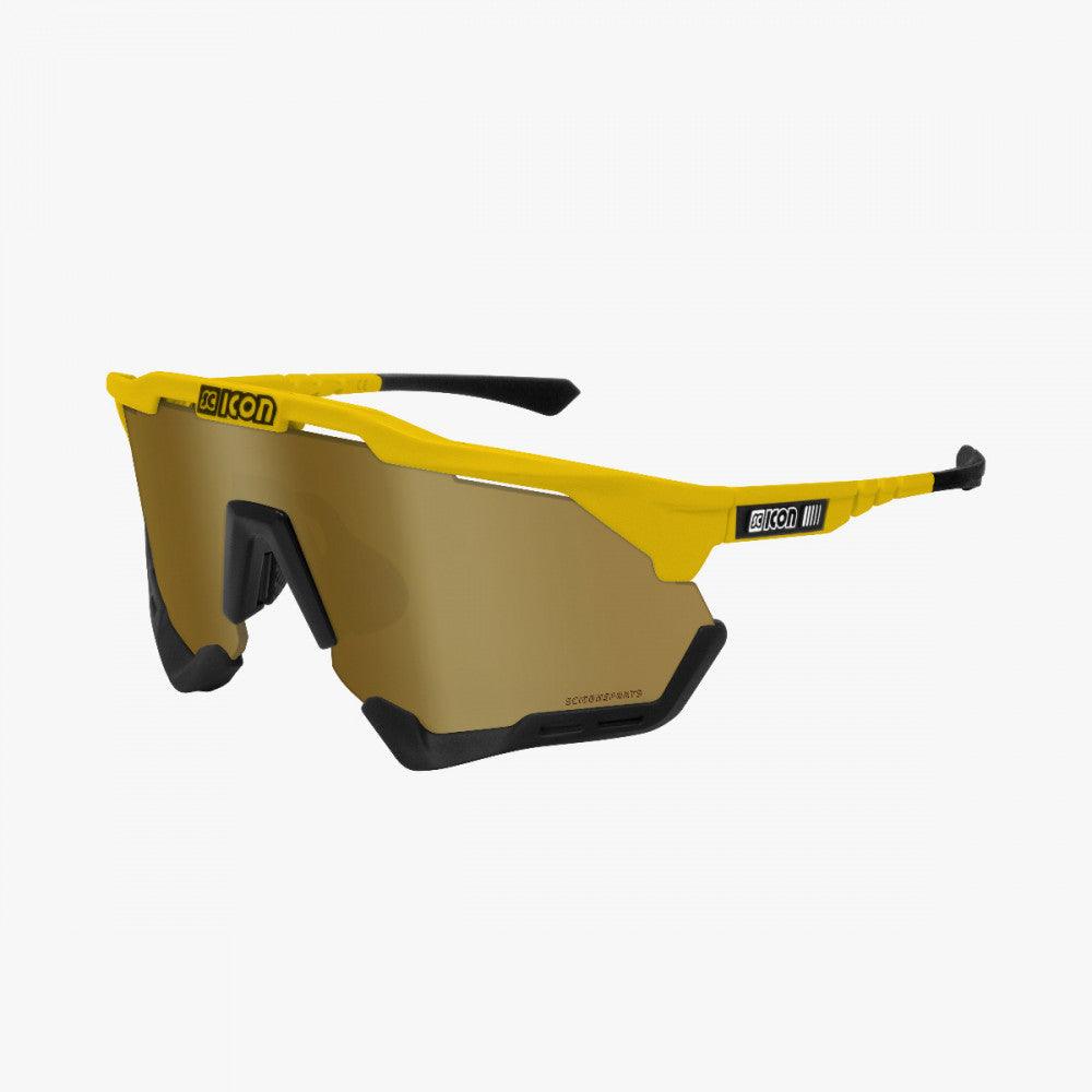 Scicon Aeroshade XL Sport Sunglasses (Multimirror Bronze/Yellow Gloss) - BUMSONTHESADDLE