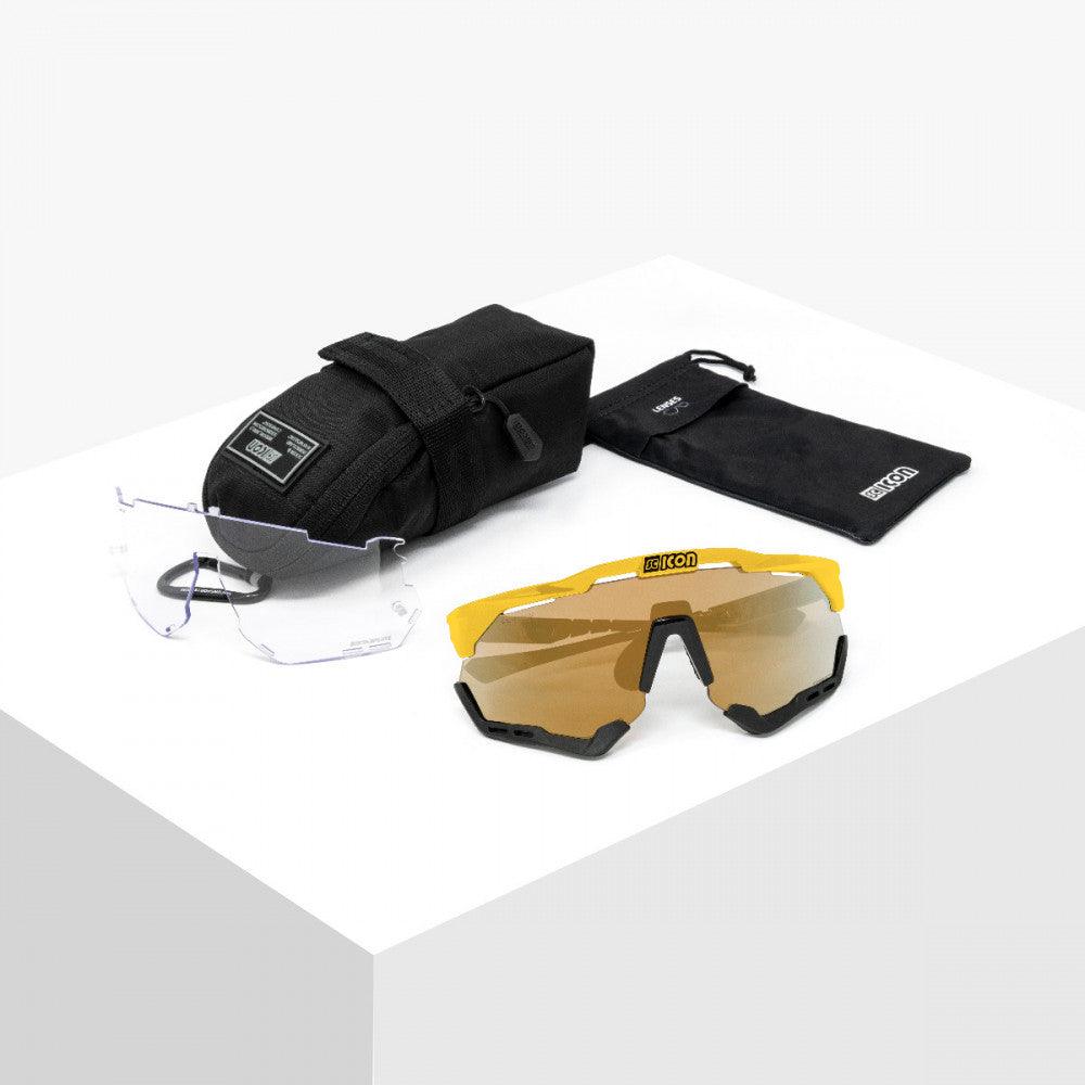 Scicon Aeroshade XL Sport Sunglasses (Multimirror Bronze/Yellow Gloss) - BUMSONTHESADDLE