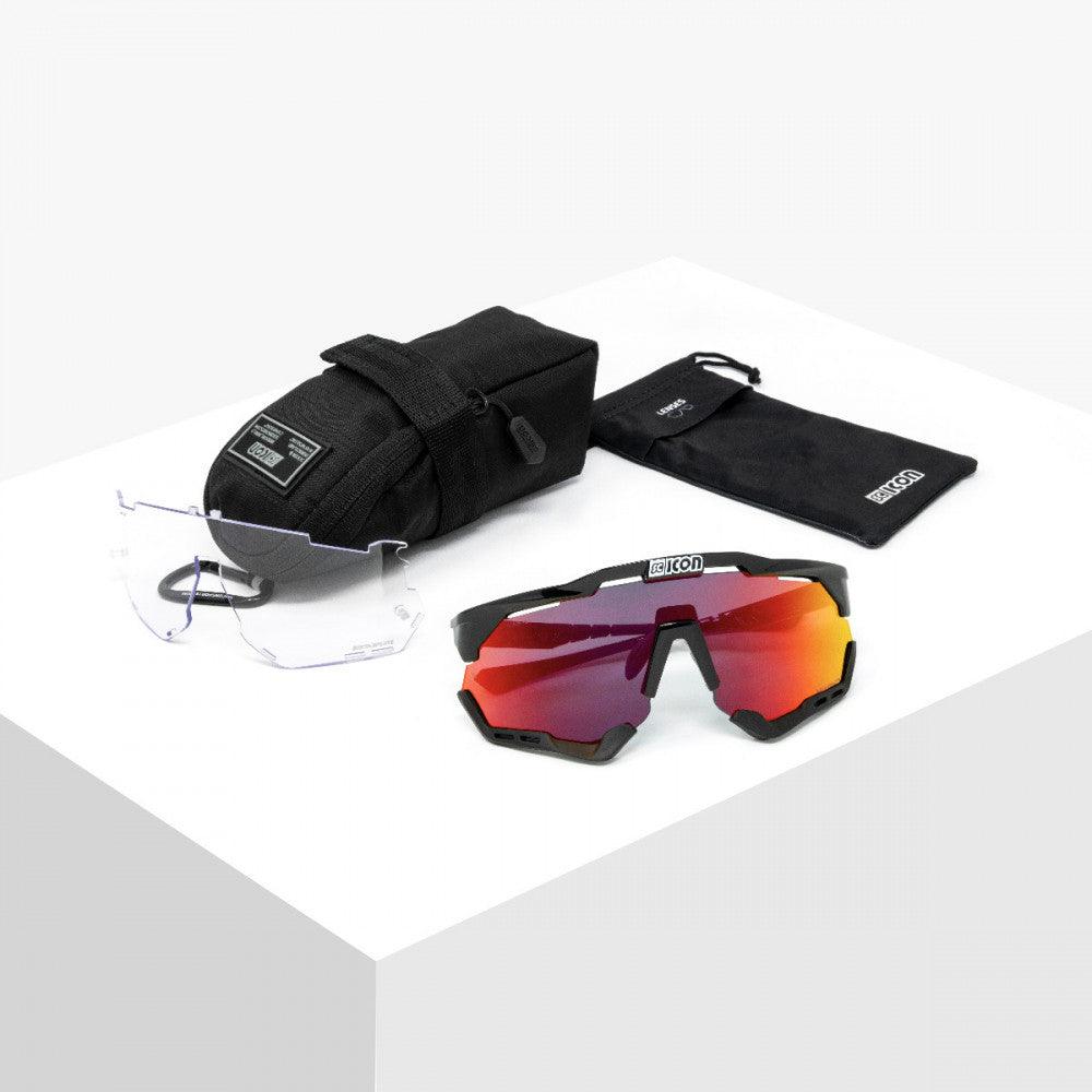 Scicon Aeroshade XL Sport Sunglasses (Multimirror Red/Black Gloss) - BUMSONTHESADDLE