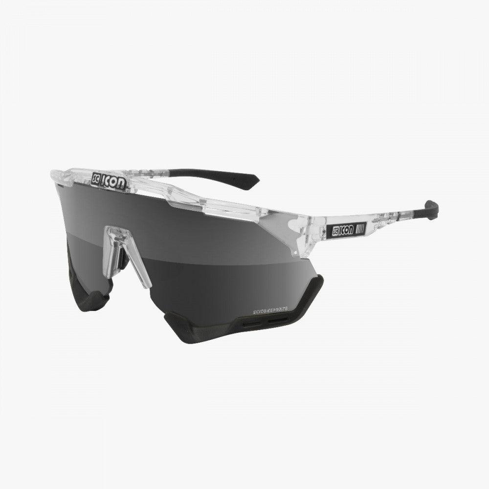 Scicon Aeroshade XL Sport Sunglasses (Multimirror Silver/Crystal Gloss) - BUMSONTHESADDLE