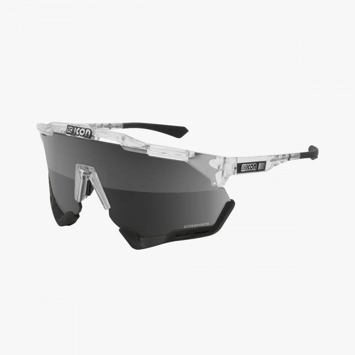 Scicon Aeroshade XL Sport Sunglasses (Multimirror Silver/Crystal Gloss) - BUMSONTHESADDLE