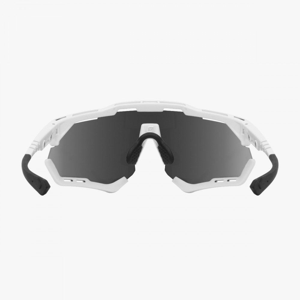 Scicon Aeroshade XL Sport Sunglasses (Multimirror Silver/White Gloss) - BUMSONTHESADDLE