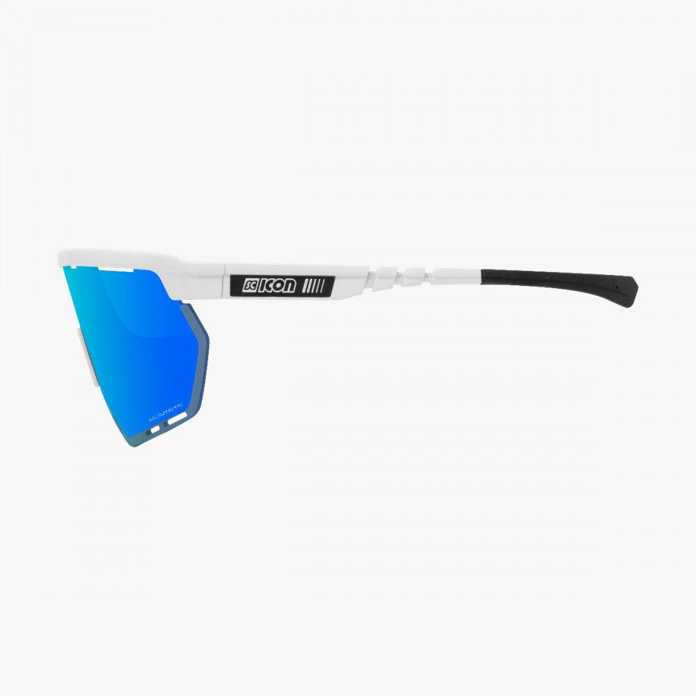 Scicon Aerowing Sport Sunglasses (Multimirror Blue/White Gloss) - BUMSONTHESADDLE