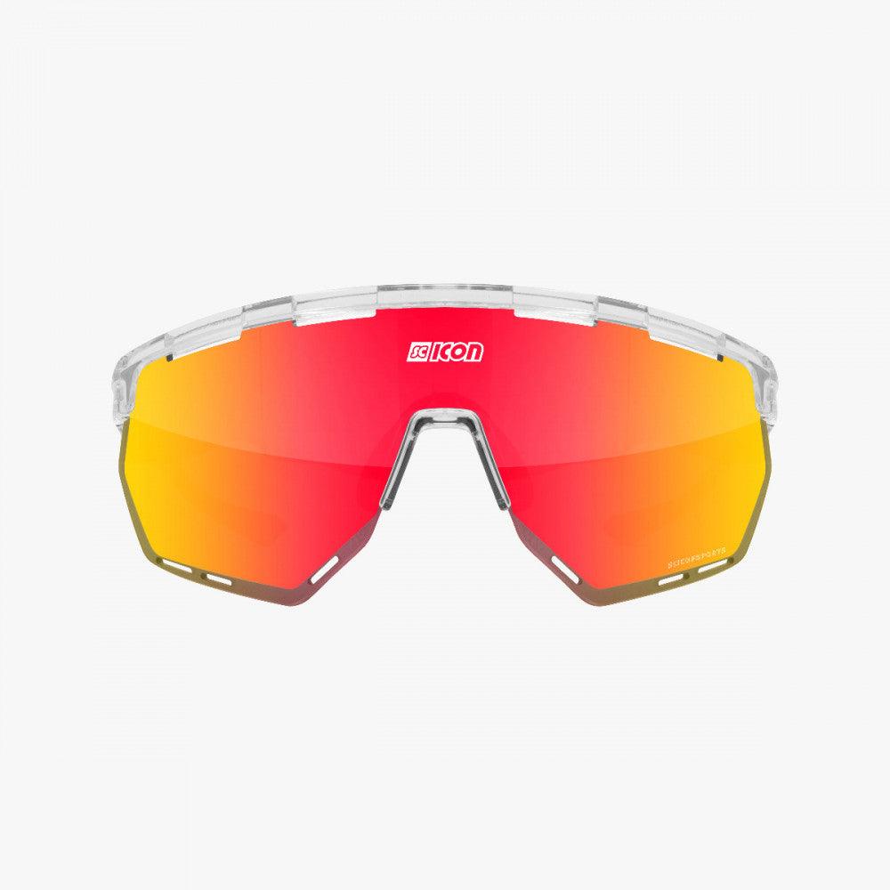 Scicon Aerowing Sport Sunglasses (Multimirror Red/Crystal Gloss) - BUMSONTHESADDLE