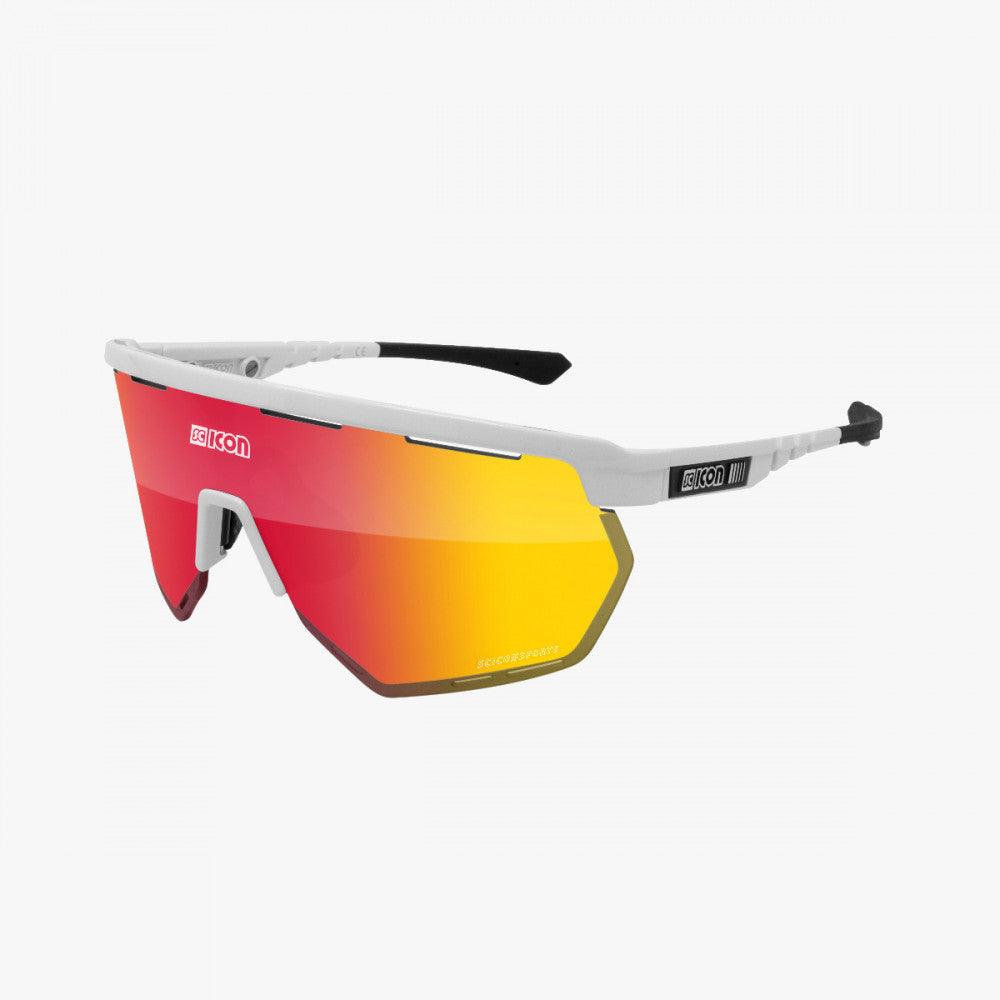 Scicon Aerowing Sport Sunglasses (Multimirror Red/White Gloss) - BUMSONTHESADDLE
