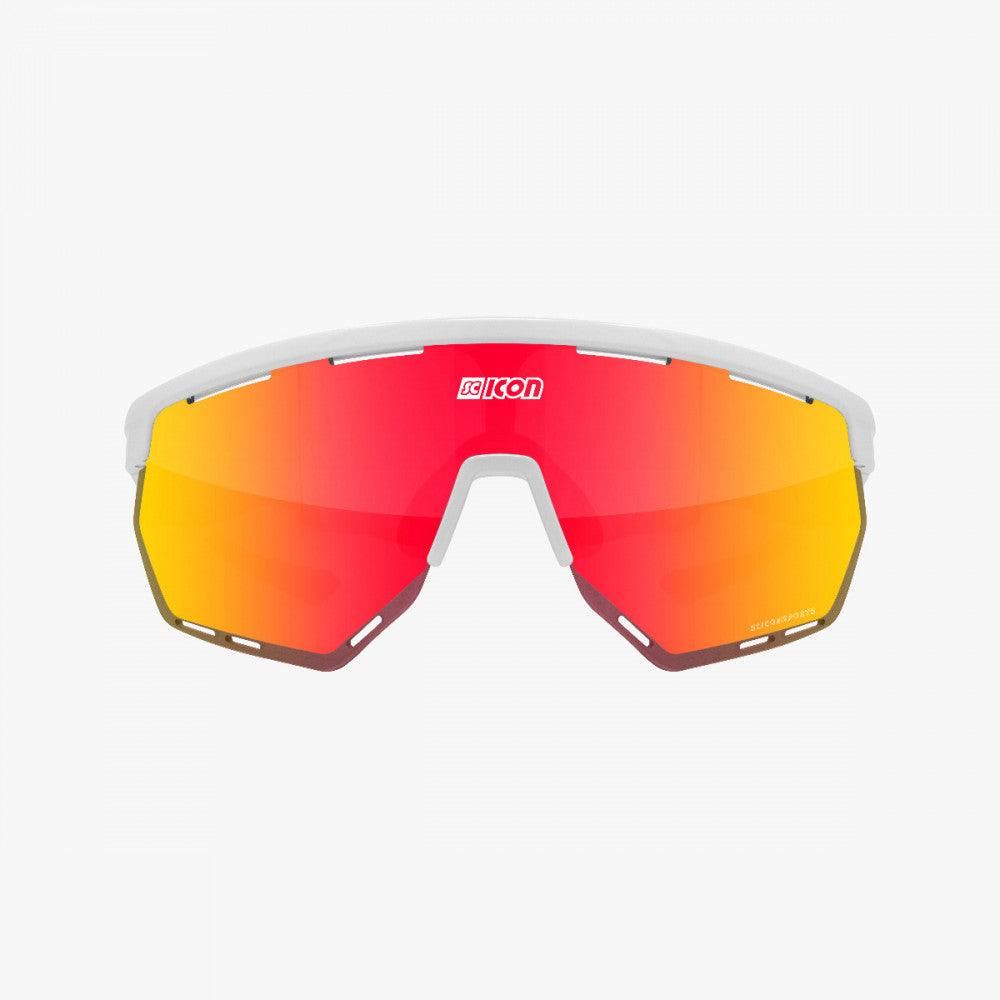 Scicon Aerowing Sport Sunglasses (Multimirror Red/White Gloss) - BUMSONTHESADDLE