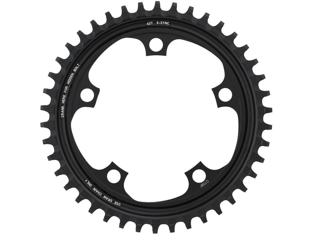 Sram Rival X-Sync 10/11 Speed Chainring (Black) - BUMSONTHESADDLE