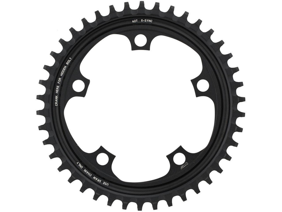 Sram Rival X-Sync 10/11 Speed Chainring (Black) - BUMSONTHESADDLE