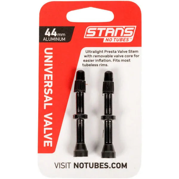 Stans NoTubes Universal Presta Valve Stem Pair (Black)