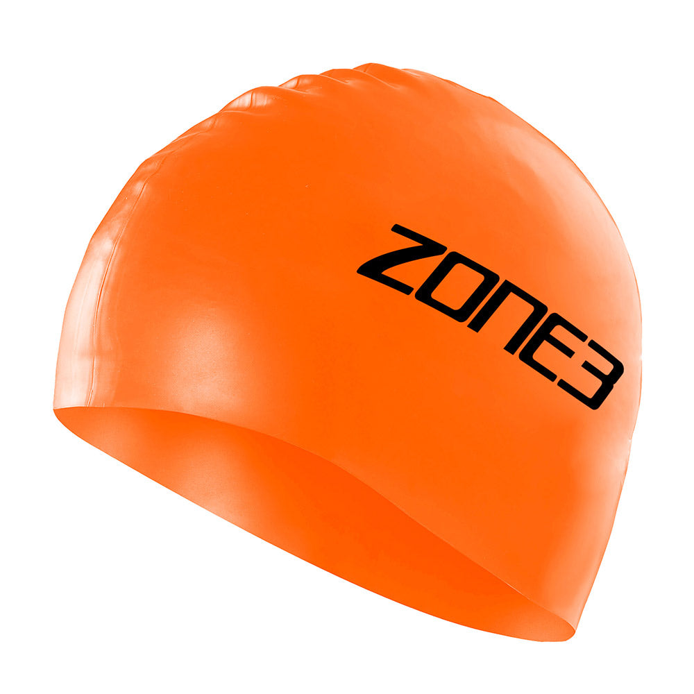Zone 3 Silicone Swim Cap (Hi Vis Orange)